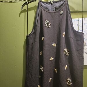 Victoria Beckham for Target Black Dress with Embroidered Details